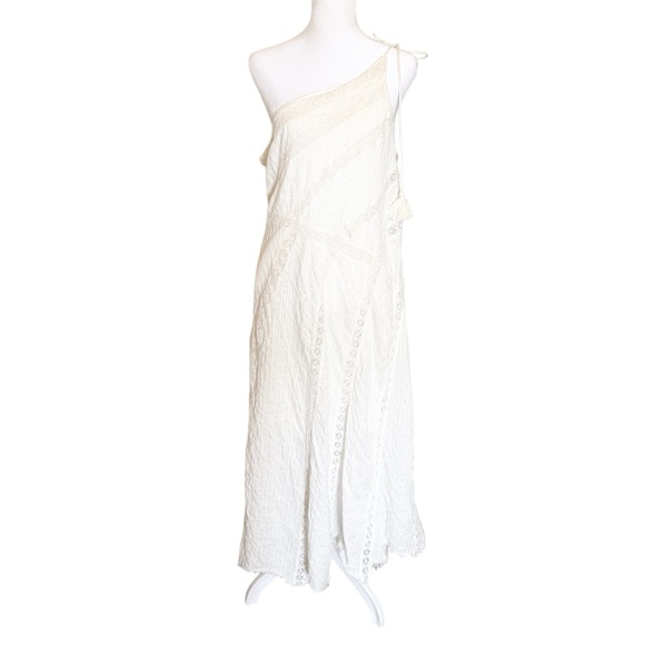 FREE PEOPLE BELLA ONE-SHOULDER MIDI DRESS in Ivory NWOT - Picture 5 of 13